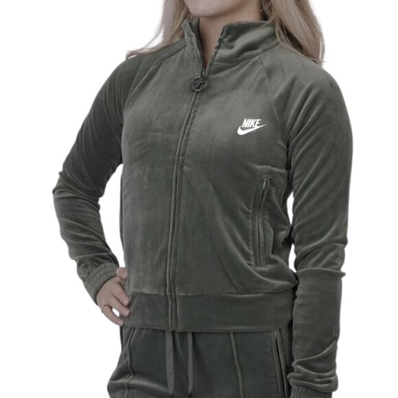 Nike Womens Viva Velour Soft Track Jacket Size Medium Full Zip - Picture 11 of 11